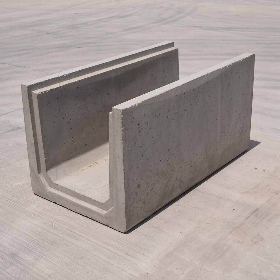 Precast U channel unit